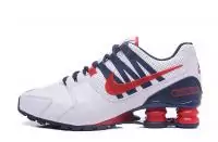 alabama nike air shox pu running chaussures white blue